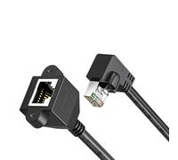 Rallonge de câble réseau Cat6 RJ45 - Adaptateur directionnel flexible - Protection 1000 Mbit/S - Rapide - Cat5e Cat5 - Compatible avec Ethernet plaqué or