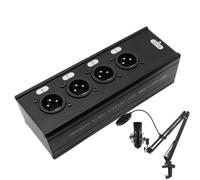 Rallonge de câble réseau - Moyeu de répartition 4 canaux en d'aluminium, dispositif de distribution de signaux haute vitesse | Adaptateur de connexion de port pour moniteur de scène projecteur