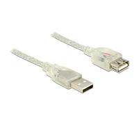 - Rallonge de câble USB - USB (F) pour USB (M) - USB 2.0 - 50 cm - transparent