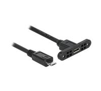 DeLock Câble rallonge USB 0,25 m Micro-USB B (M/F) USB 2.0 Noir