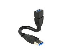 Rallonge de câble USB - DeLOCK - ShapeCable - USB 3.0 - 15 cm - Noir