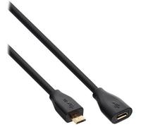 InLine Rallonge de câble USB Micro-USB type B M vers F USB 2.0 2 m Noir
