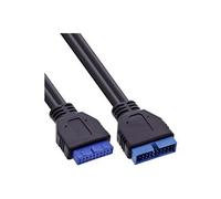 - Rallonge de câble USB - tête 19 broches USB 3.0 (M) pour tête 19 broches USB 3.0 (F) - USB 3.0 - 35 cm