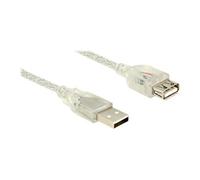 - Rallonge de câble USB - USB (F) pour USB (M) - USB 2.0 - 1.5 m - transparent