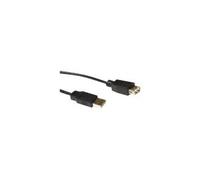 ACT USB 2.0 extensioncable USB A male - USB A female 1.8 m câble USB 1,8 m Noir