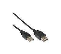- Rallonge de câble USB - USB (M) pour USB (F) - 5 m - noir