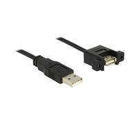 - Rallonge de câble USB - USB (M) pour USB (F) rackable sur panneau - USB 2.0 - 50 cm - noir