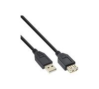 InLine® USB 2.0 Extension Cable Type A male to A female gold plated black 10m