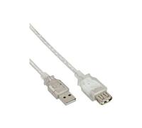 InLine 0.5m USB 2.0 câble USB 0,5 m Noir - Câbles USB (0,5 m, Male connector / Female connector, 480 Mbit/s, Noir)