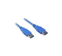 - Rallonge de câble USB - USB type A (F) pour USB type A (M) - USB 3.0 - 1 m - noir