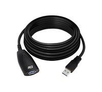 - Rallonge de câble USB - USB type A (M) pour USB type A (F) - USB 3.2 Gen 1 - 5 m - actif, amplificateur de signal - noir