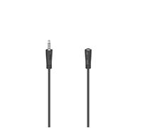 Hama Rallonge de casque micro 00200734 – 4 pôles 3,5 mm mâle/femelle 1,5 m Noir