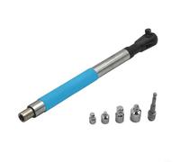 Rallonge de clé à couple élevé 16,8 à 33,6 kg - Fine - 4 cm de largeur - 43 cm - En acier chromé - Changement rapide - Poignée antidérapante en silicone pour espaces restreints - Plomberie automobile