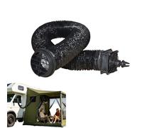 Rallonge de climatisation de voiture, tuyau flexible en polypropylène 1/3 m avec adaptateur, buse de ventilation pliable pour siège arrière, tuyau de climatisation pour camping-car, SUV, camion (noir