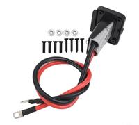 Rallonge de connecteur de batterie 120 A pour connecteurs, câble 6 AWG avec support de montage, étanche et résistant à la chaleur, certifié IP20, pour (gris)