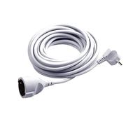 Rallonge de contact de sécurité Meister - câble de 5 m - blanc - câble en plastique - Utilisation en intérieur IP20/couplage avec protection de contact/extension SCHUKO/7432510