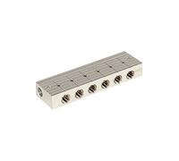 Rallonge de distribution 6 robinets sphériques intégrés, fonte d'aluminium sous pression PN max. 10 bars, vitesse -10 °C à 100 °C, entrée/sortie G 3/8