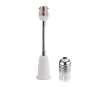 Rallonge de douille de lumière flexible avec rotation à 360, 30cm | Direction de douille de lampe réglable, entrée B22 et sortie à vis E27, pour les configurations de lampes de salon,