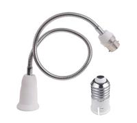 Rallonge de douille de lumière flexible avec rotation à 360, 60cm | Direction de douille de lampe réglable, entrée B22 et sortie à vis E27, pour les configurations de lampes de salon,