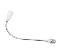 Rallonge de Douille E27 Flexible, Blanc, Longueur Réglable | Plastique et Métal, Installation Facile, Couverture Lumineuse Complète, Positionnement Souple, Usage Intérieur