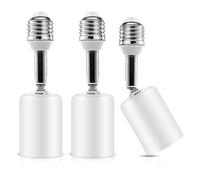 Rallonge de douille, light socket douille pour ampoule à culot céramique E26/E27, rallonge ajustable, résistance à la chaleur, pour ampoule à culot à vis moyen (3, Blanc)