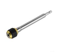 Rallonge de foret de 150 mm avec tige hexagonale, adaptateur de couplage à dégagement rapide pour outils électriques, construction en acier au carbone, tiges hexagonales de 6,35 mm, 1 paquet