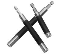 Rallonge de Foret Magnétique Rétractable Embout Hexagonal 3 Pièces | Acier Allié, Changements Rapides de Mèche, Lot de Trois pour Tournevis et Douilles