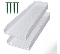 Rallonge de gouttière en PVC marron pour système de drainage extérieur, protection contre l'érosion du sol et les dommages causés par les inondations, avec kit de clous à grande tête (blanc)