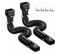 Rallonge De GouttièRe Extensions de bec de descente de gouttière noires de 150cm de Long, Extension de bec de vidange Flexible, outil de Drainage de l'eau de pluie, 2 pièces