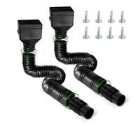 Rallonge De GouttièRe Gouttière Flexible noire extensible, 2 pièces, Extension de bec vers le bas épais for le Drainage de l'eau de pluie(Color3)