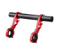 Rallonge de guidon de vélo légère et durable en alliage d'aluminium support d'extension pour lampe GPS compteur de vitesse phare caméra accessoires convient à la plupart des vélos (Tube carbone 20CM