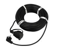 Rallonge de Jardin 25 m IP44 3×1,5 mm² Noir - Câble Prolongateur Étanche avec Prise Schuko et Terre, 2000 W - Rallonge Électrique Extérieure pour Jardin, Chantier, Atelier - Horoz Electric
