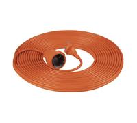Rallonge de jardin - Virone - 10 m - PVC - IP20 - Orange - 2x1 mm² - 1 prise 2P - 2000W max - Volets de protection