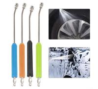 Rallonge de lavage de voiture avec raccord rapide de 6,35 mm, compatible avec les nettoyeurs haute pression de 40 à 55 cm, accessoire coudé en acier inoxydable (55 cm, orange)