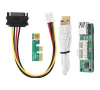 Rallonge de minage de Carte Riser PCIe Express 1x à 16x avec câble USB Extension à Angle Droit Durable de Haute qualité pour la Configuration de la Plate-Forme minière de