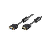 Rallonge de Moniteur Full HD SVGA, Doré, Noir, 2m Longueur