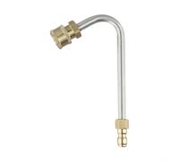 Rallonge de nettoyeur haute pression 6,35 mm en acier inoxydable à connexion rapide pour outils de nettoyage de gouttière, toit de voiture, 14 cm (120 degrés)