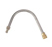 Rallonge de nettoyeur haute pression incurvée à 45 degrés en acier inoxydable et laiton 4000 PSI 6,35 mm à connexion rapide pour nettoyeur haute pression - Lance de pulvérisation incurvée pour