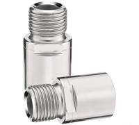 Rallonge de pédale en alliage d'acier de 20 mm pour VTT et vélos de route avec filetage usiné CNC et marquages transparents gauche et droite pour une installation correcte (argenté)