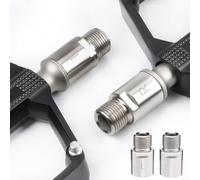 Rallonge de pédale usinée CNC pour VTT et vélo de route - Augmente l'espacement des pédales - Conçue pour protéger la manivelle et améliorer l'effet de levier avec marquage côté gauche et droit (gris)