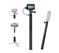 Rallonge de Perche à Selfie, Rechargeable, Monopode, avec poignée de Charge, 5000 mAh, pour Go Pro, Insta360, appareils Photo DJI, iPhone et Smartphones Android (sans Support de téléphone Portable)
