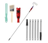Rallonge de pinceau multi-angle de 1,5 m avec pinceau, embouts de tige d'extension pour la plupart des rouleaux et grattoirs