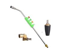 Rallonge de pistolet pour nettoyeur haute pression Rallonge de lance for lave-auto haute pression avec adaptateur, buse à jet 5 jets et lotus en aluminium(C)
