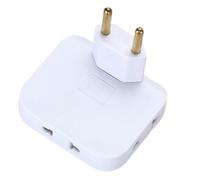 Rallonge de prise, multiprises électriques - Extension de prise multiple à 3 prises | Protection contre les surcharges Portable polyvalente 2500W, pointe rotative à 180 degrés, extenseur plat à prises