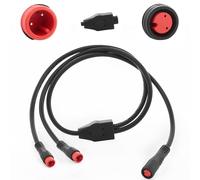 Rallonge de répartiteur en y 1t2 avec connecteur julet à 2 Broches pour câble de Phare de vélo dans Le kit de Conversion e - Bike (2 Broches, 24 "de Long, 2 mâles et 1 Femelle)