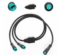 Rallonge de répartiteur en y 1t2 avec connecteur julet de Type 5 Broches pour câble de Phare de vélo dans Le kit de Conversion e - Bike (5 Broches, 24 "de Long, 2 mâles et 1 Femelle)