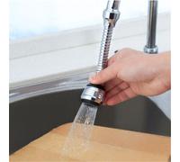 INF Rallonge de robinet / buse rotative pour mitigeur de cuisine acier inoxydable