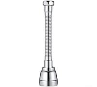 Rallonge de robinet de cuisine composée d'acier inoxydable et d'ABS avec fonction pivotante à 360 degrés et trois options de pulvérisation d'eau (C)