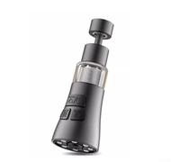Rallonge de robinet de cuisine rotative à 360 degrés avec tête de pulvérisation à 3 modes pour un nettoyage facile de l'évier et le remplissage de la casserole, finition grise, construction ABS (gris)