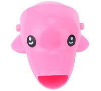 Rallonge de robinet de dessin animé, rallonge de buse d'eau, accessoires de lavage des mains pour enfants, en plastique silicone, coloré, mignon, léger, portable, facile à (Rose)